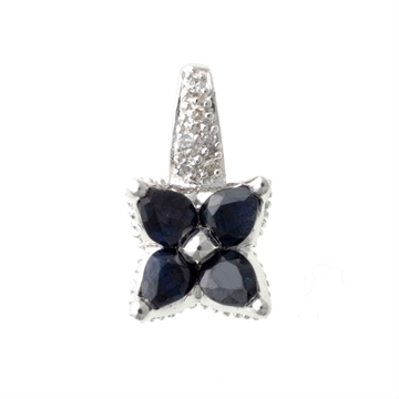 Vedhæng 18 kt. hvidguld m. blomst