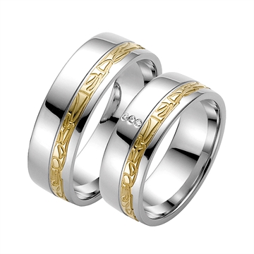 Vielsesringe i stål og guld