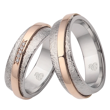 Vielsesringe i Stål og Rødguld