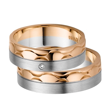 Vielsesringe i Rødguld og Hvidguld