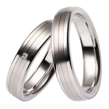 Vielsesringe i Stål og Palladium