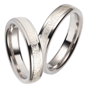 Vielsesringe i Stål og Hvidguld