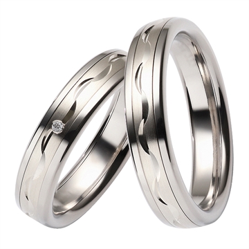 Vielsesringe i Stål og Hvidguld