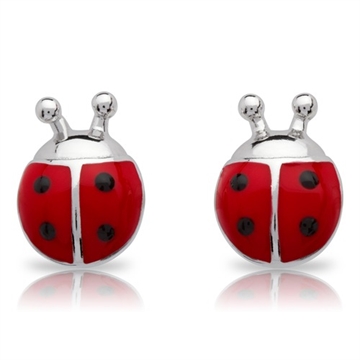 Ørestikker sølv m. mariehøne