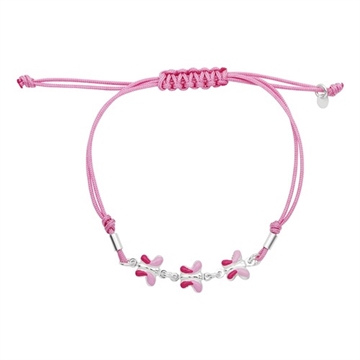 Pigearmbånd i Tekstil med sommerfugle