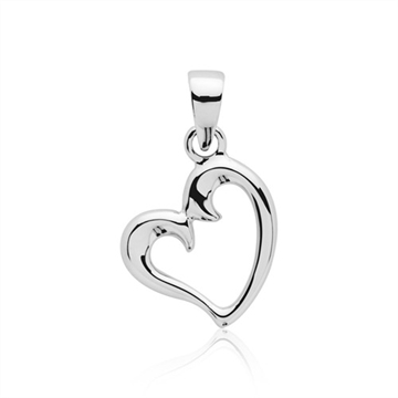 Vedhæng i Sølv med hjerte