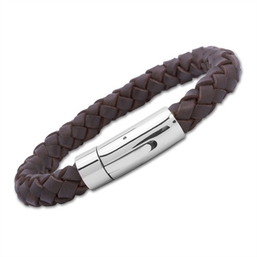 Læderarmbånd brunt