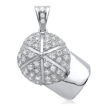 Vedhæng sølv m. Baseball-Cap