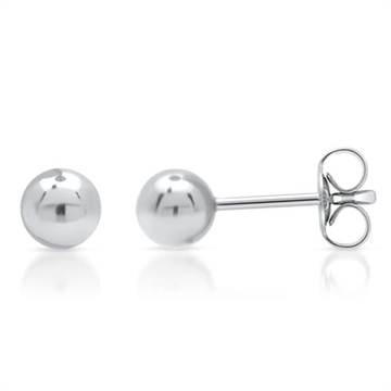 Ørestikker i Sølv m. kugle - 6 mm