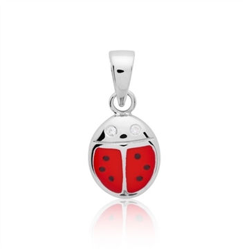 Vedhæng i Sølv med mariehøne