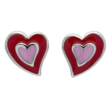 Ørestikker sølv m. hjerter