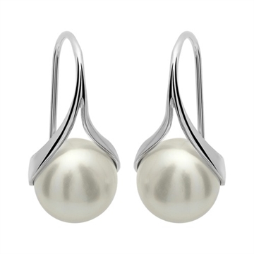 Ørehænger i sølv med perler