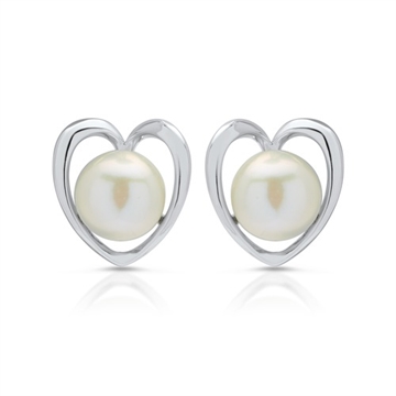 Ørestikker i Sølv med hjerter
