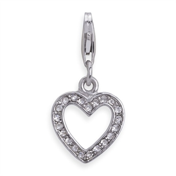 Charm sølv m. sløjfe