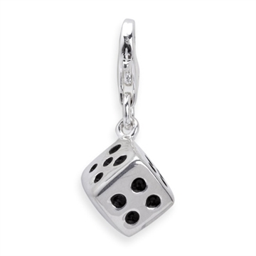 Charm sølv m. terning