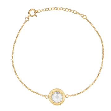 Armbånd forgyldt m. zirkonia