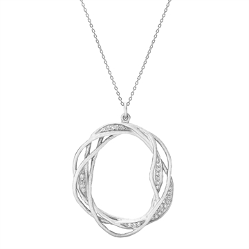 Collier sølv m. zirkonia