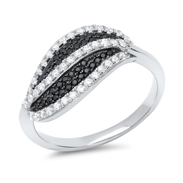 Ring sølv m. zirkonia