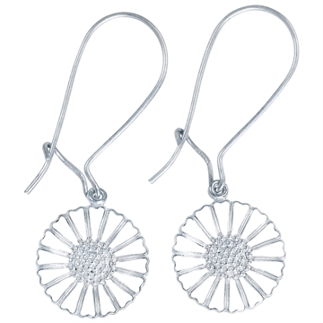 Marguerit ørehænger sølv 18 mm