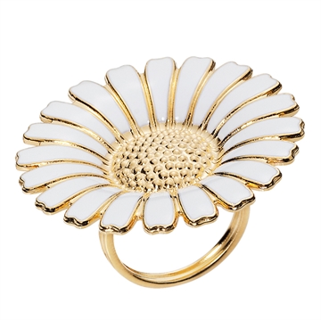 Forgyldt Marguerit Ring i Sølv