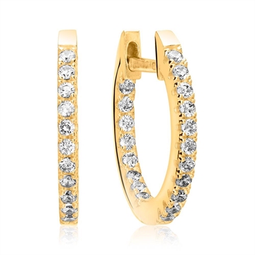 Forgyldte creoler m. zirkonia