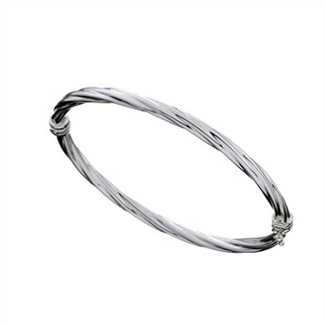 Snoet armring i Sølv