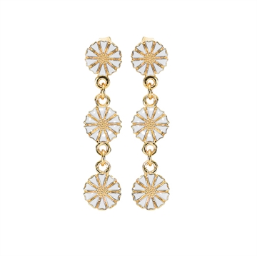 Forgyldte Marguerit ørehænger i Sølv