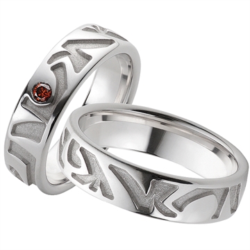 Vielsesringe i Sølv m. diamant