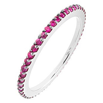 Ring i 18 kt. Hvidguld m. rubin