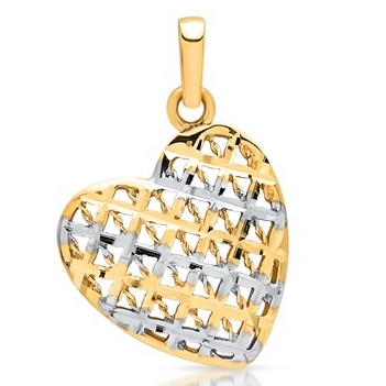 Vedhæng 8 kt. Guld & Hvidguld