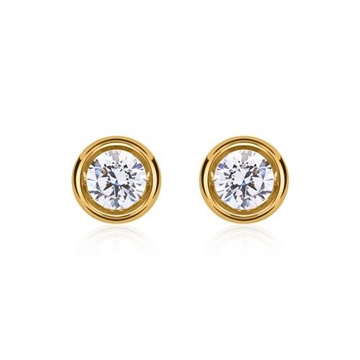 Ørestikker 8 kt. Guld m. zirkonia