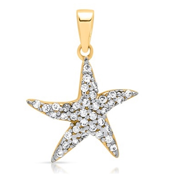 Vedhæng 8 kt. guld m. søstjerne