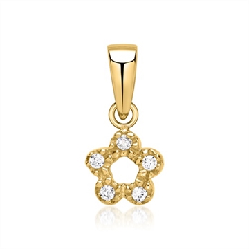 Vedhæng i Guld med blomst