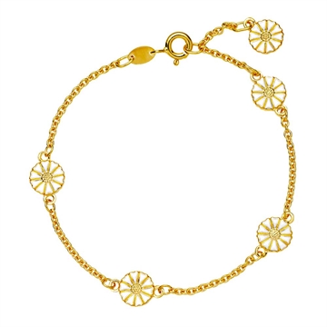 Forgyldt marguerit armbånd