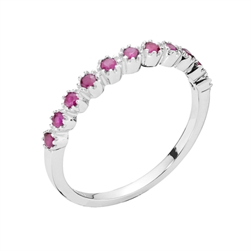 Ring i Hvidguld med rubiner