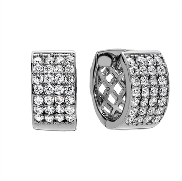 Creoler i sort Sølv m. zirkonia