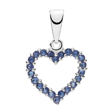 Vedhæng 8 kt. hvidguld m. hjerte