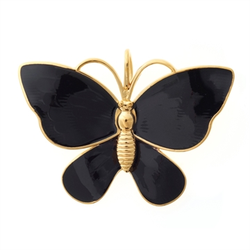 Vedhæng/broche forgyldt m. sommerfugl