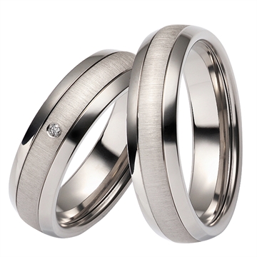 Vielsesringe i Titanium og Palladium