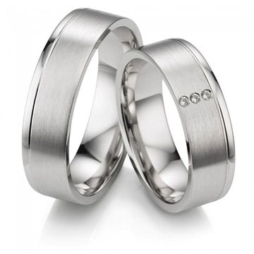 Vielsesringe i Sølv m. zirkonia