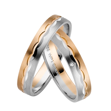 Vielsesringe i Rødguld og Hvidguld