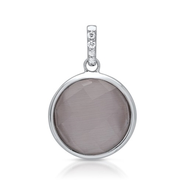 Vedhæng i Sølv m. sten