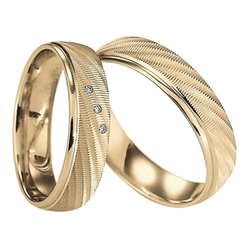 Vielsesringe i 8 kt. Guld