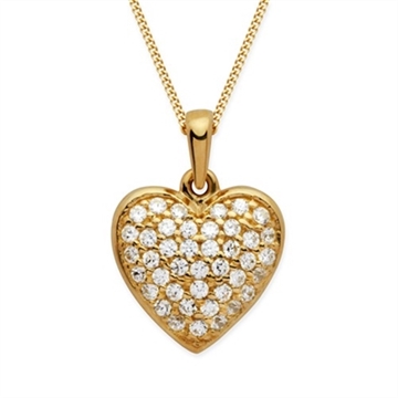 Vedhæng i Guld med hjerte