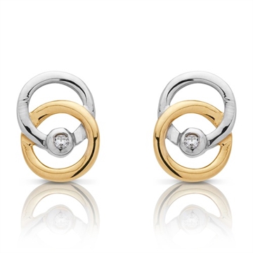 Ørestikker 8 kt. guld m. zirkonia