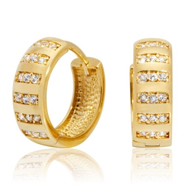 Creoler 8 kt. guld m. zirkonia