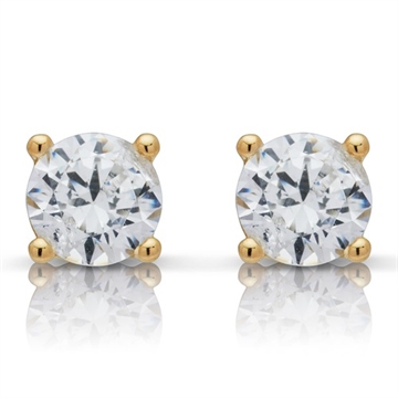 Ørestikker 8 kt. guld m. zirkonia