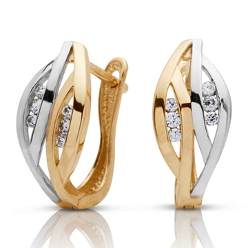 Creoler 8 kt. guld m. zirkonia