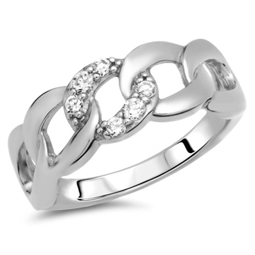 Ring i Sølv m. zirkonia