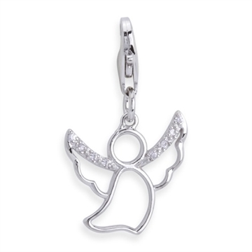 Charm sølv m. engel